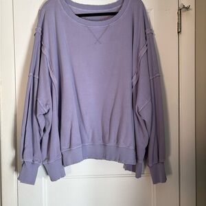 American Eagle Outfitters Purple Oversized Sweatshirt